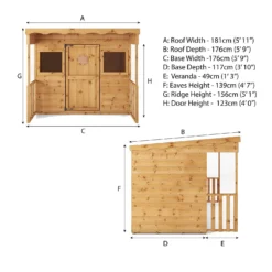 Mercia 5'9ft X 5'8ft Pent Style Wooden Playhouse - Installation Included -Garden And Outdoor Goods Store 12888290 7365019819136464