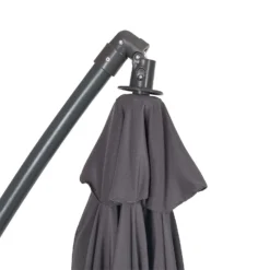 3m Overhanging Parasol - Dark Grey -Garden And Outdoor Goods Store 12888567 1604966185535941
