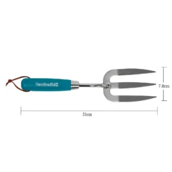 House Beautiful Stainless Steel Hand Fork With A Teal Painted Hardwood Handle 6 House Beautiful Stainless Steel Hand Fork With A Teal Painted Hardwood Handle -Garden And Outdoor Goods Store 13188707 1804928022202854