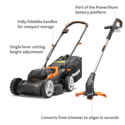WORX 40V WG927E Cordless Lawn Mower & Trimmer Twin Pack - 34cm -Garden And Outdoor Goods Store 13280772 9464944645645159