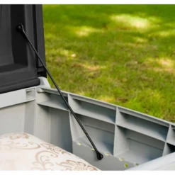 Keter Ace Outdoor Garden Storage Box 124 X 55 X 62.5 Cm - Grey And Black -Garden And Outdoor Goods Store 13432924 1234947994705587