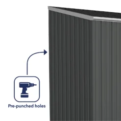 Absco 10 X 5ft Space Saver Metal Pent Shed - Dark Grey 14 Absco 10 X 5ft Space Saver Metal Pent Shed - Dark Grey -Garden And Outdoor Goods Store 13440849 1434929186189558