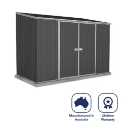 Absco 10 X 5ft Space Saver Metal Pent Shed - Dark Grey 16 Absco 10 X 5ft Space Saver Metal Pent Shed - Dark Grey -Garden And Outdoor Goods Store 13440849 1444929186313056