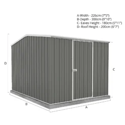 Absco 7.5 X 10ft Premier Reverse Apex - Dark Grey 10 Absco 7.5 X 10ft Premier Reverse Apex - Dark Grey -Garden And Outdoor Goods Store 13440856 8824929163614762