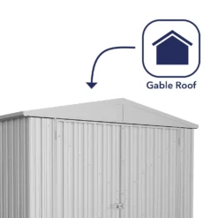 Absco 10 X 15ft Utility Workshop Apex Metal Shed - Zinc -Garden And Outdoor Goods Store 13440863 3264929163666608