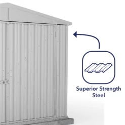 Absco 10 X 15ft Utility Workshop Apex Metal Shed - Zinc -Garden And Outdoor Goods Store 13440863 3424929163892004