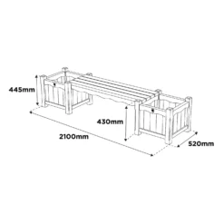 Anchor Fast FSC RHS Bench With Planters -Garden And Outdoor Goods Store 13452041 1284927582205019