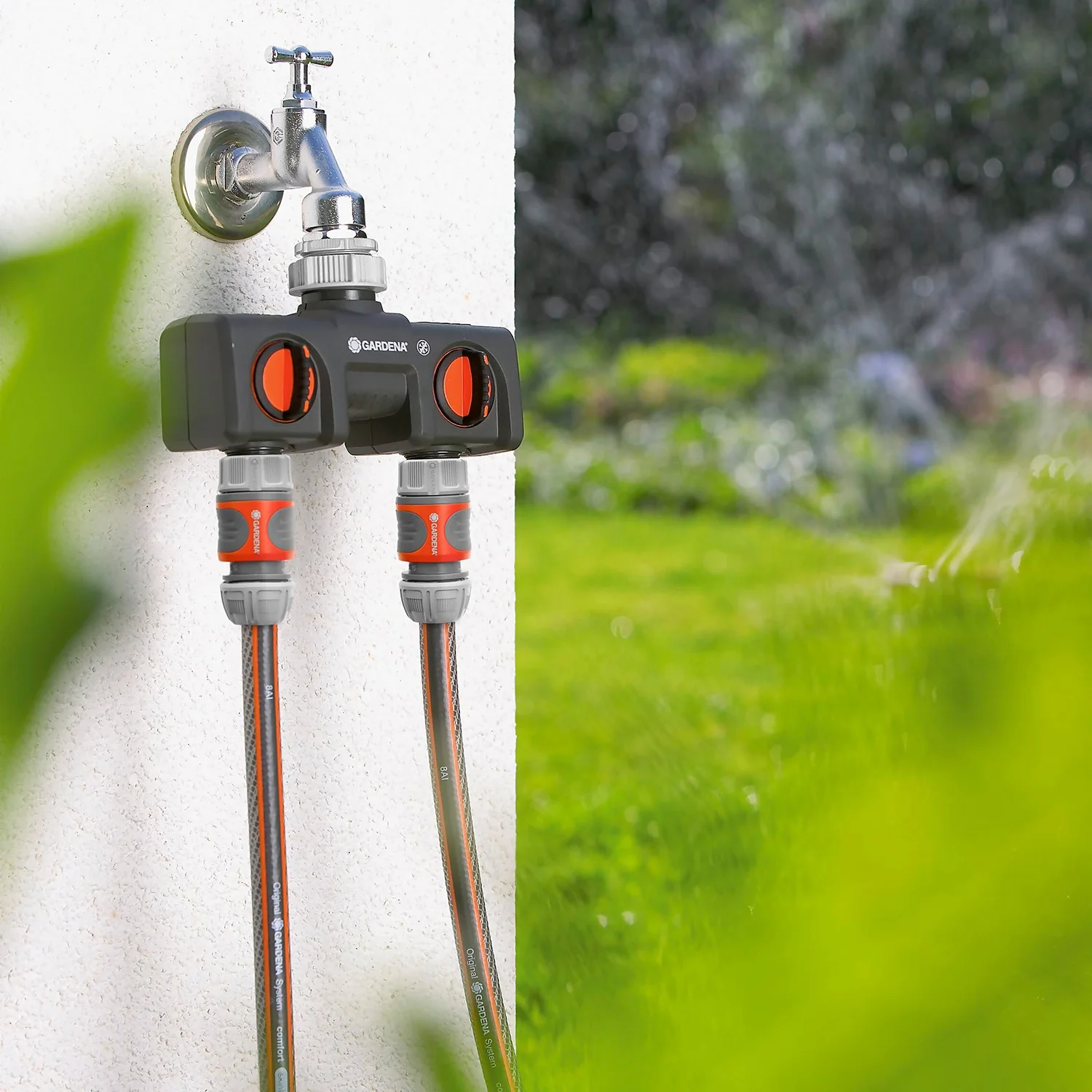 GARDENA Twin-Tap Hose Pipe Connector 2 GARDENA Twin-Tap Hose Pipe Connector - Image 2