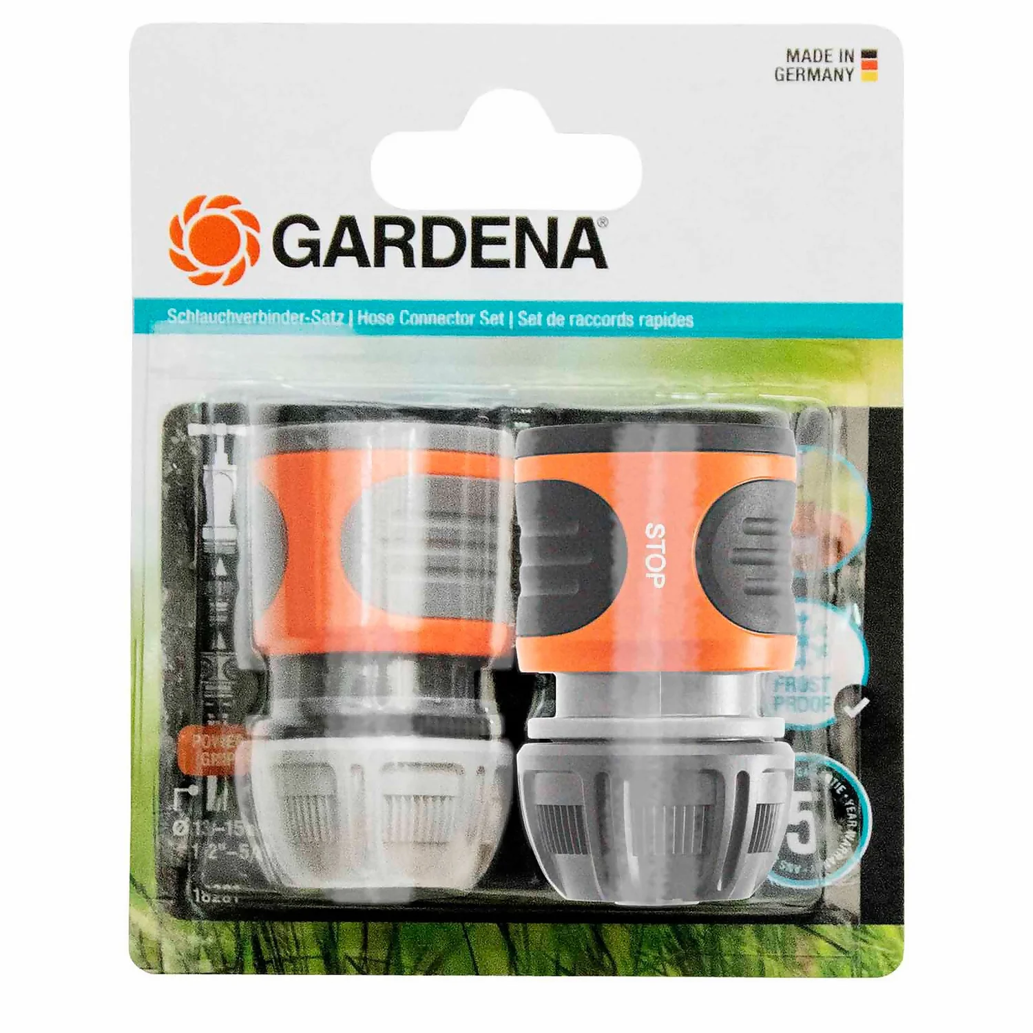 GARDENA Hose Connector And Water Stop Set 1 GARDENA Hose Connector And Water Stop Set