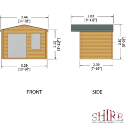 Shire 11 X 8ft Berryfield Log Cabin - Including Installation -Garden And Outdoor Goods Store 13505218 1824936849496271