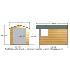 Shire 7 X 10ft Guernsey Double Door Garden Shed - Including Installation -Garden And Outdoor Goods Store 13505247 1064926475405413