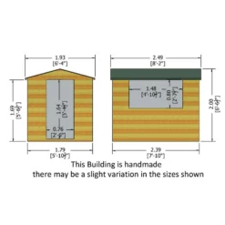 Shire 8 X 6ft Lewis Garden Shed -Garden And Outdoor Goods Store 13505254 8314926492411903