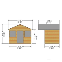 Shire 6 X 5ft Stork Kids Wooden Playhouse -Garden And Outdoor Goods Store 13505338 1164931993262384