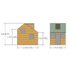 Shire 5 X 7ft Cottage Kids Wooden Playhouse - Including Installation -Garden And Outdoor Goods Store 13505344 1424931996326974