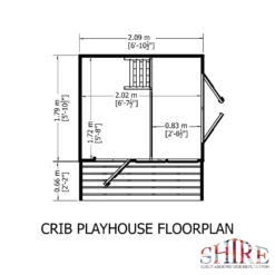 Shire 6 X 8ft Crib Kids Wooden Playhouse -Garden And Outdoor Goods Store 13505345 6434931991947682