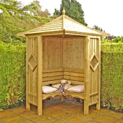 Shire 5x5 Corner Garden Arbour -Garden And Outdoor Goods Store 13508668 1614932698211897