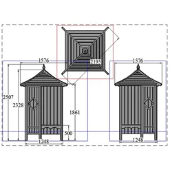 Shire 5x5 Corner Garden Arbour -Garden And Outdoor Goods Store 13508668 3664932698170095
