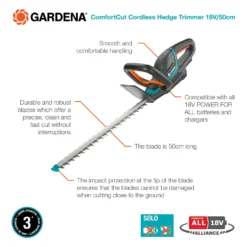 GARDENA ComfortCut Cordless 18V 50 Hedge Trimmer -Garden And Outdoor Goods Store 13524828 1365049587635227