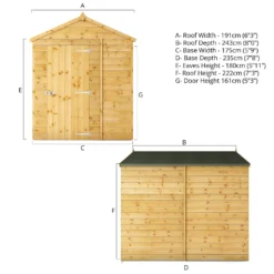 Mercia 8ft X 6ft Premium Windowless Shiplap Apex Shed -Garden And Outdoor Goods Store 13555779 3304949334133467