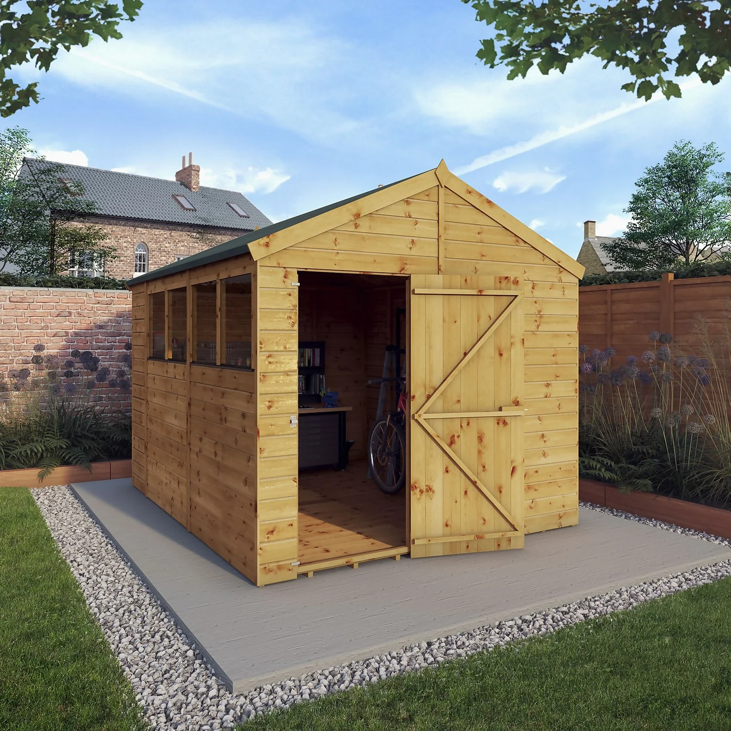 Mercia 10ft X 8ft Premium Shiplap Apex Shed - Including Installation 9 Mercia 10ft X 8ft Premium Shiplap Apex Shed - Including Installation - Image 9