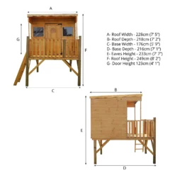Mercia 5ft X 6ft Pent Wooden Playhouse With Tower - Installation Included -Garden And Outdoor Goods Store 13555820 8394951147597974