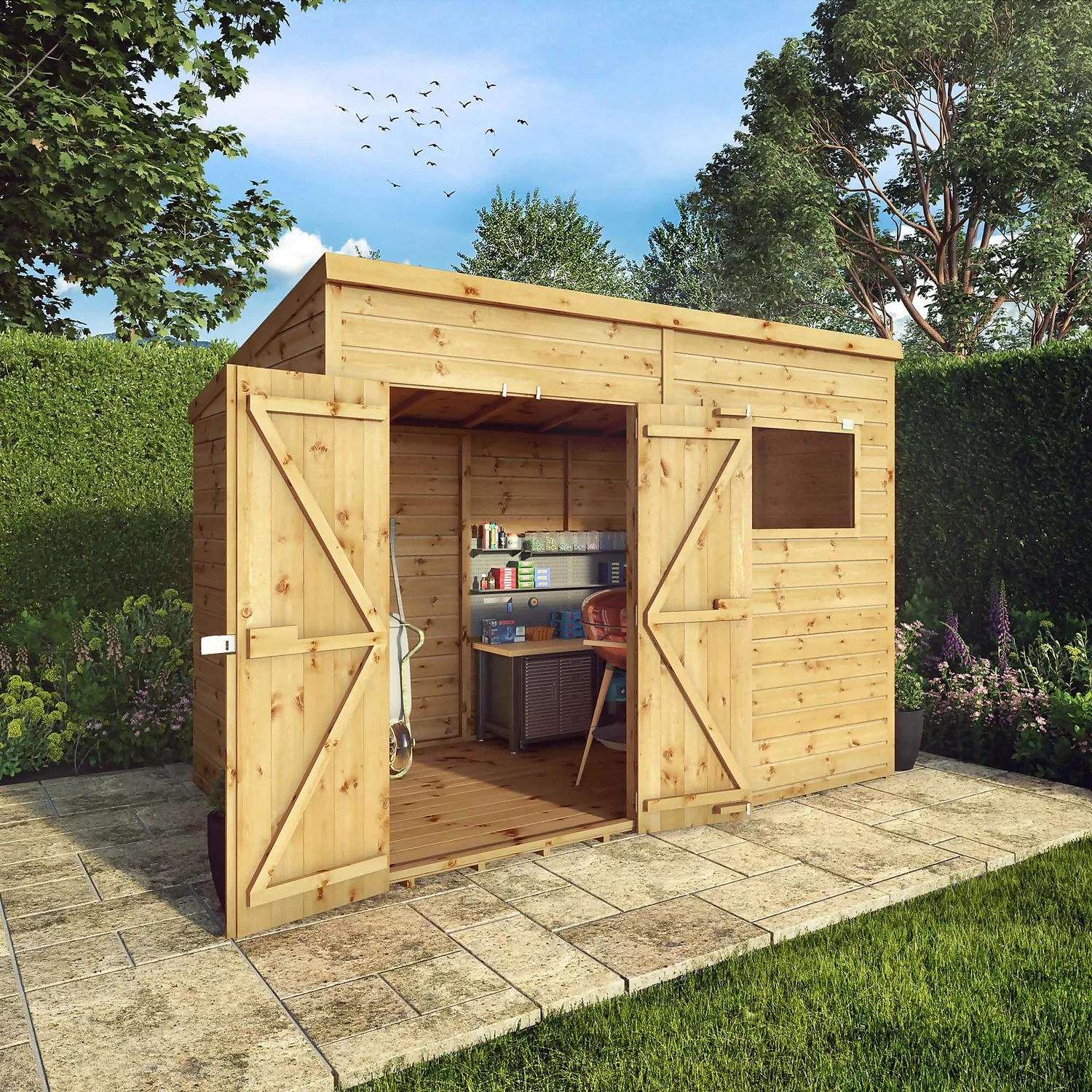Mercia 10ft X 8ft Premium Shiplap Pent Shed 2 Mercia 10ft X 8ft Premium Shiplap Pent Shed - Image 2