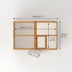 Mercia Wooden Greenhouse - 4x6ft -Garden And Outdoor Goods Store 13628419 1935028840053604