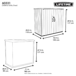 Lifetime Plastic Outdoor Utility Shed -Garden And Outdoor Goods Store 13660825 2034949054210748