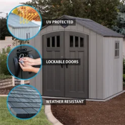 Lifetime Plastic Outdoor Storage Shed - 8x7.5ft -Garden And Outdoor Goods Store 13660827 1334949053189080