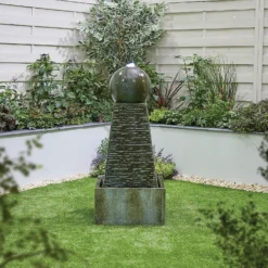 Stylish Fountain Obelisk Falls Water Feature With LEDs -Garden And Outdoor Goods Store 13846044 1594962027941964