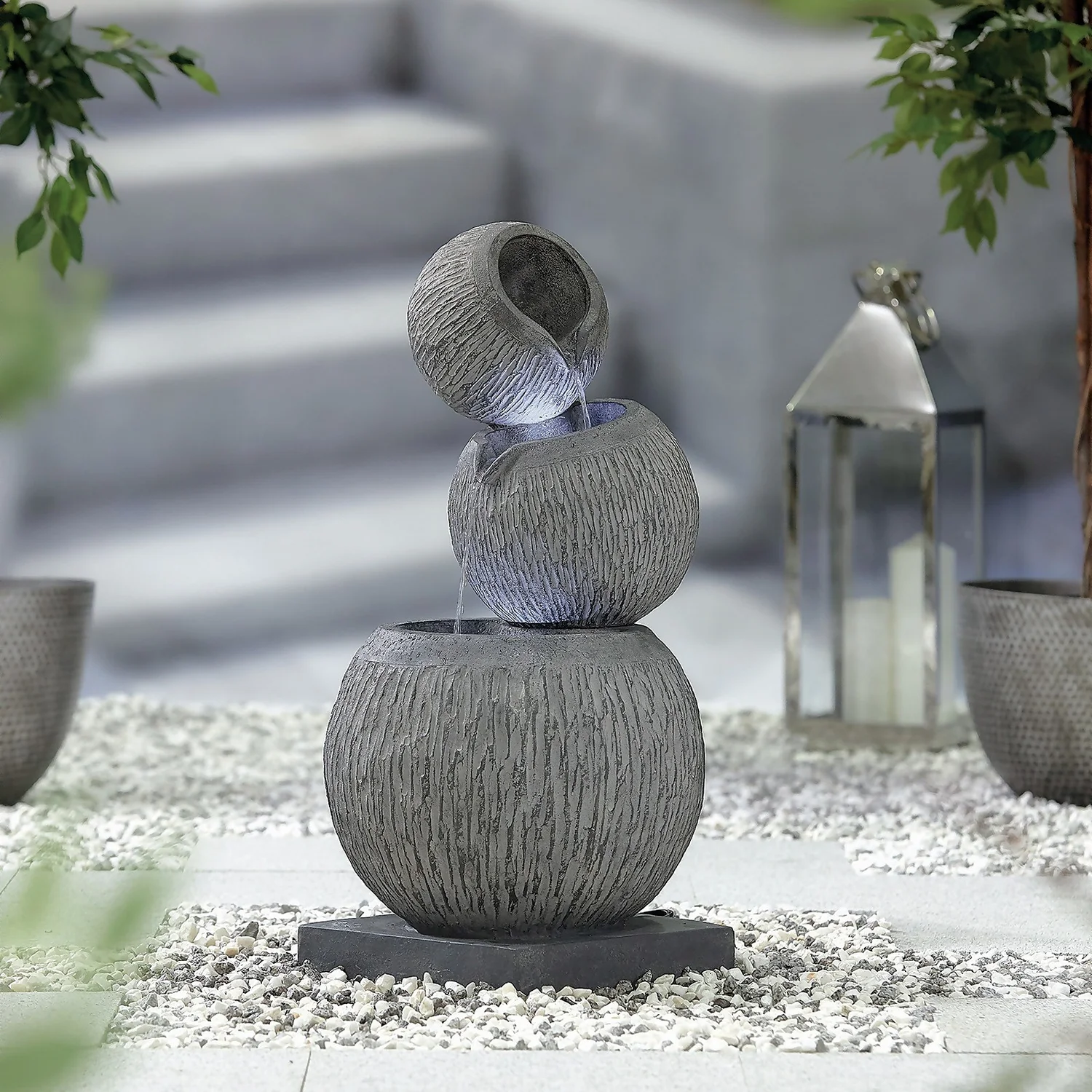 Stylish Fountain Illusion Falls Water Feature With LEDs 2 Stylish Fountain Illusion Falls Water Feature With LEDs - Image 2
