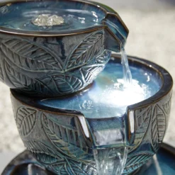 Stylish Fountain Fossil Leaf Water Feature With LEDs -Garden And Outdoor Goods Store 13846049 1054962028345905