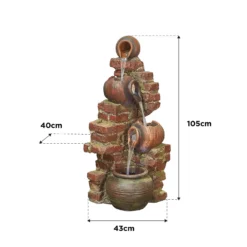 Stylish Fountain Flowing Jugs Water Feature With LEDs 5 Stylish Fountain Flowing Jugs Water Feature With LEDs -Garden And Outdoor Goods Store 13846053 1464978881021036