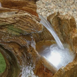 Stylish Fountain Knotted Willow Falls Water Feature With LEDs -Garden And Outdoor Goods Store 13846064 1674962028004922