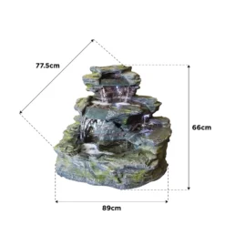 Stylish Fountain Garda Falls Water Feature With LEDs -Garden And Outdoor Goods Store 13846065 2124978881057603