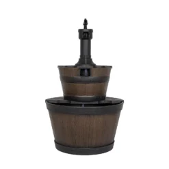 Stylish Fountain Whiskey Barrels Garden Water Feature -Garden And Outdoor Goods Store 13944159 1945005845191088