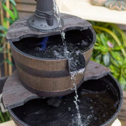 Stylish Fountain Whiskey Barrels Garden Water Feature -Garden And Outdoor Goods Store 13944159 2555005845016341