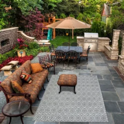 Homebase Outdoor Rug - Grey 240x300cm 5 Homebase Outdoor Rug - Grey 240x300cm -Garden And Outdoor Goods Store 13953340 6054989199320450