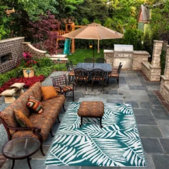 Homebase Outdoor Rug - Teal 240x300cm -Garden And Outdoor Goods Store 13953341 5824989199463133