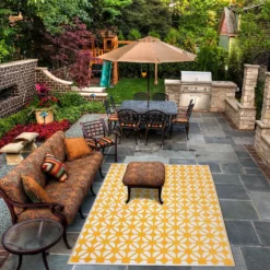 Homebase Outdoor Rug - Mustard 240x300cm -Garden And Outdoor Goods Store 13953342 2344989199333986