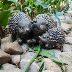 Bronze Look Hedgehog Family Garden Ornament -Garden And Outdoor Goods Store 13965951 1215014597096407