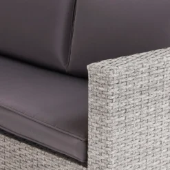 Alexandria Rattan Effect Garden Corner Sofa Set - Ash Grey -Garden And Outdoor Goods Store 13971225 1225022704599182
