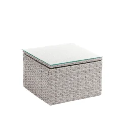 Alexandria Rattan Effect Garden Corner Sofa Set - Ash Grey -Garden And Outdoor Goods Store 13971225 7715022704506515