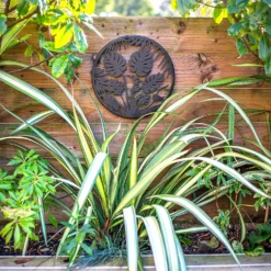 Jungle Leaf Garden Wall Art 35cm - Black -Garden And Outdoor Goods Store 13981006 3475005835433276