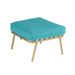 Omari Metal Garden Corner Sofa Set - Teal & Gold -Garden And Outdoor Goods Store 14005699 1405022704726583