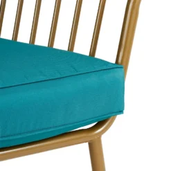 Omari Metal Garden Sofa Set - Teal & Gold -Garden And Outdoor Goods Store 14005703 6735022638292255