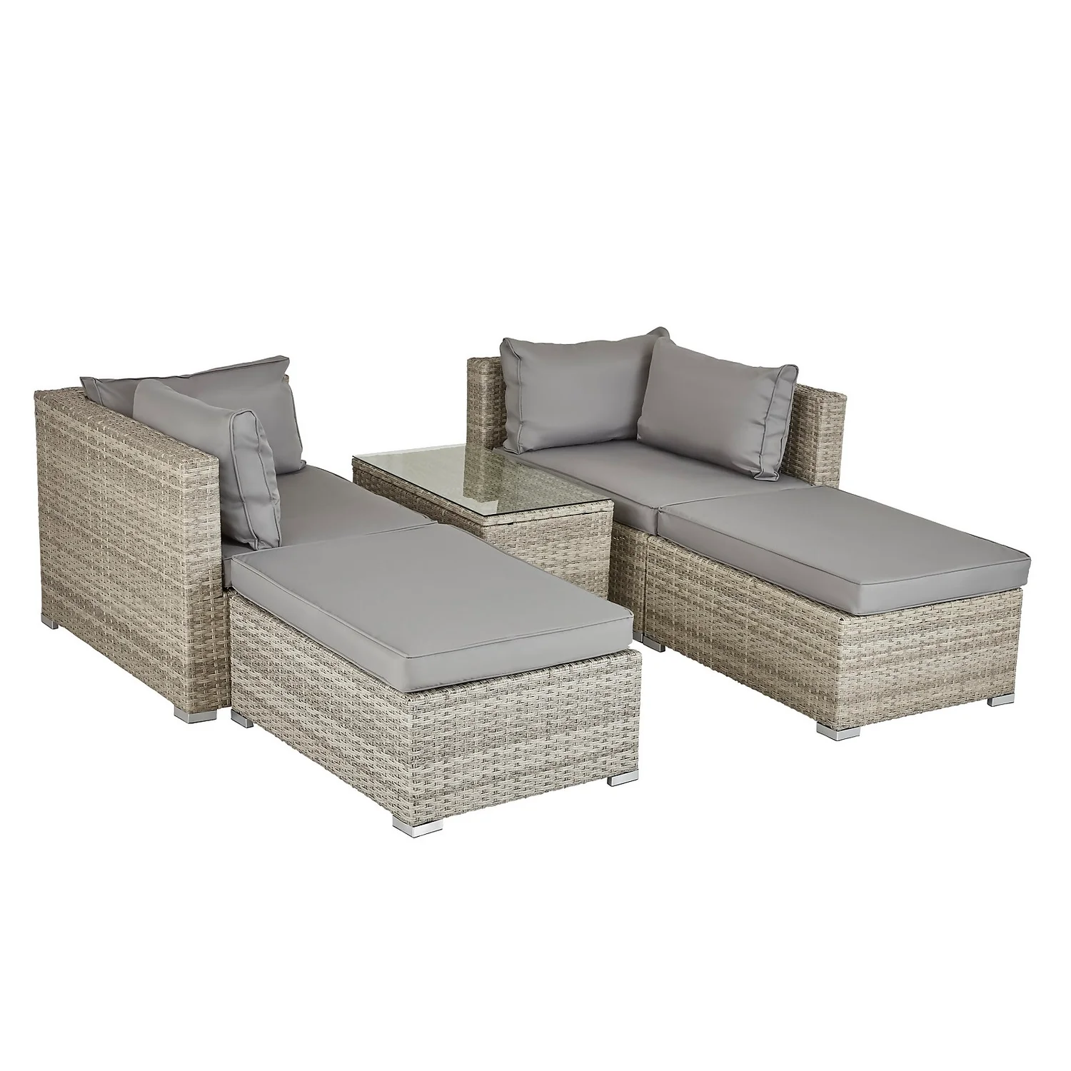 Cairo Grey Rattan Effect Garden Sofa Set 6 Cairo Grey Rattan Effect Garden Sofa Set - Image 6
