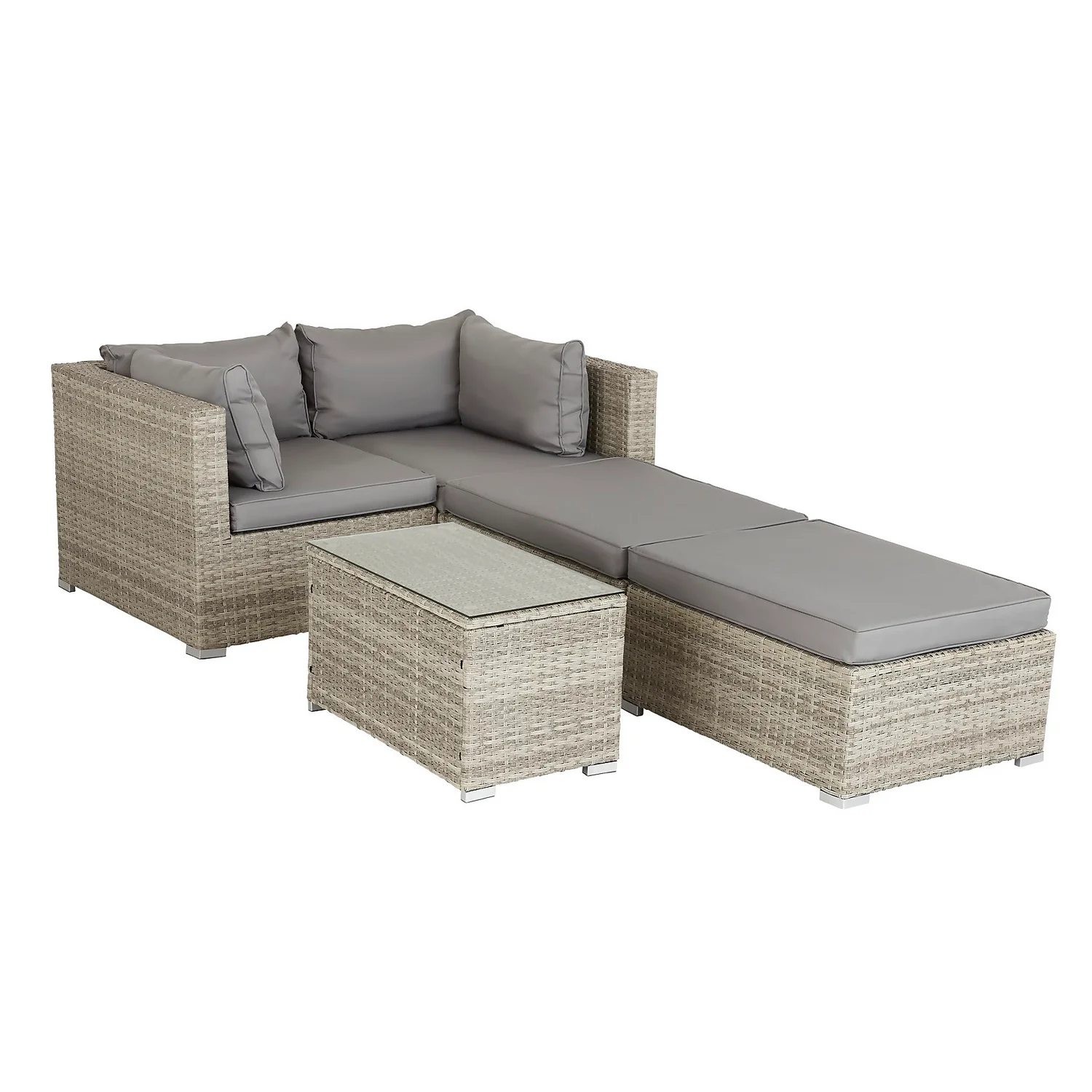 Cairo Grey Rattan Effect Garden Sofa Set 3 Cairo Grey Rattan Effect Garden Sofa Set - Image 3