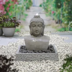 Stylish Fountain Lotus Buddha Water Feature With LEDs 6 Stylish Fountain Lotus Buddha Water Feature With LEDs -Garden And Outdoor Goods Store 14519362 1725047822576716