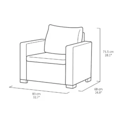 Keter California 4 Seater Outdoor Garden Furniture Lounge Set - Graphite With Grey Cushions 18 Keter California 4 Seater Outdoor Garden Furniture Lounge Set - Graphite With Grey Cushions -Garden And Outdoor Goods Store 14539591 1655041801898952